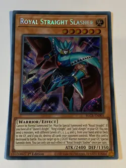Royal Straight Slasher - BLCR-EN001 - 1st Ed - Secret Rare - New - Yugioh Card - Image 1