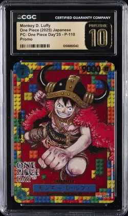 2025 ONE PIECE JPN PC: ONE PIECE DAY '25 PROMO MONKEY D. LUFFY CGC 10 PRISTINE - Image 1