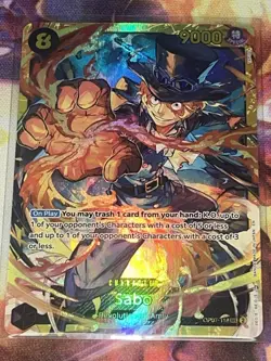 One Piece TCG Sabo OP07-118 Secret Rare (SEC) Alternate Art English - Image 1