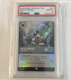 2025 Disney Lorcana Mickey Mouse Standard Bearer. Epic Foil. PSA 10. 22/204. - Image 1