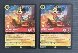 Disney Lorcana Mickey Mouse Brave Little Prince Fabled Non-foil Qty 2 - Image 1
