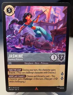 Disney Lorcana *Jasmine - Fearless Princess* 178/204 Fabled (9) NM Unplayed - Image 1