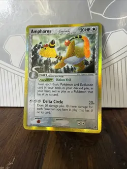 Pokemon TCG Ampharos Dragon Frontiers Reverse Holo Rare Card 1/101 - Image 2