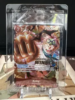 SEALED One Piece Card Game TCG Koby OP-12 Release Event WINNER Card P-092 - Image 1