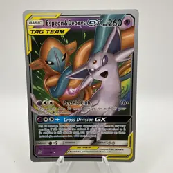Espeon & Deoxys GX 72/236 TAG TEAM World Championships 2019 Pokemon Card - Image 1