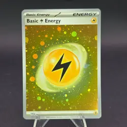 HD Lightning Energy Cosmos Holo with Mew Tail Swirl SVE MEW 004 151 Pokemon Card - Image 2