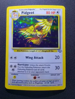 Pidgeot 08/64 Jungle Holo Unlimited Edition Vintage Pokemon Card LP-MP - Image 1