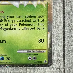 PL Pokemon Holo (Prime) MEGANIUM Card HGSS BLACK STAR PROMO Set HGSS08 HeartGold - Image 5