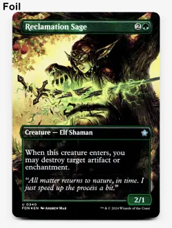 Reclamation Sage (Borderless) - FOIL - [Foundations] Magic MTG NM 🌳 - Image 3