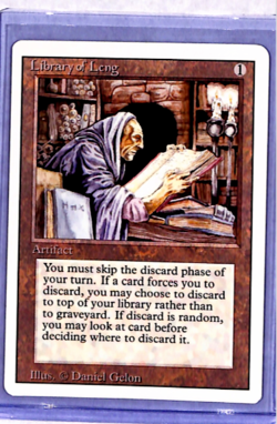 1994 MTG Magic The Gathering 3ED Revised Vintage Artifact Library of Leng LP - Image 1