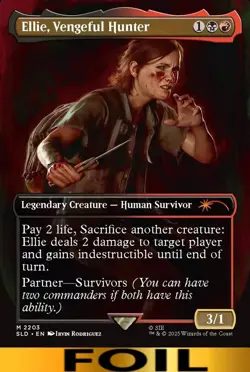 Ellie, Vengeful Hunter ** FOIL BORDERLESS ** Secret Lair: Playstation - Image 1