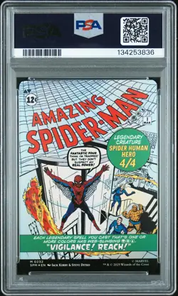 2025 MTG MARVEL'S SPIDER-MAN #0232 AMAZING SPIDER-MAN/PETER PARKER PSA 8 - Image 2