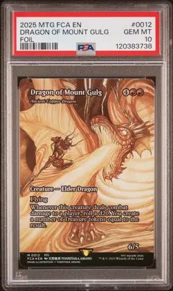 2025 MTG FINAL FANTASY THROUGH THE AGES FOIL #0012 DRAGON OF MOUNT GULG PSA 10 - Image 1
