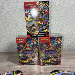 Pokemon TCG Mega Evolution & Phantasmal Flames 3 Booster Bundles 2 Sleeved Lot - Image 2