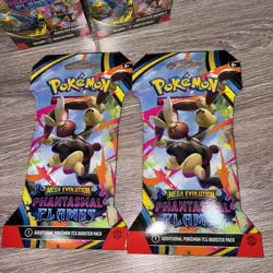 Pokemon TCG Mega Evolution & Phantasmal Flames 3 Booster Bundles 2 Sleeved Lot - Image 3