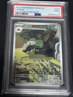 2024 Pokemon SV Twilight Masquerade Lairon #184/167 PSA 9 - Image 1