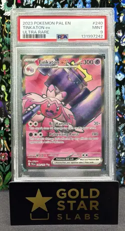 PSA 9 Pokemon Tinkaton ex 240/193 Ultra Rare Paldea Evolved 2023 - Image 1