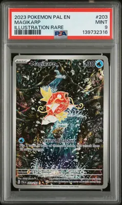 2023 POKEMON PAL EN-PALDEA EVOLVED ILLUSTRATION RARE #203 MAGIKARP PSA 9 - Image 1