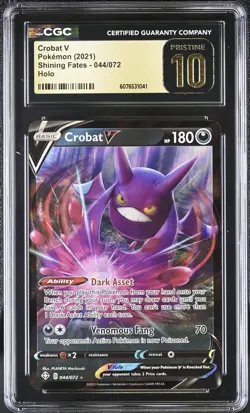 Pokemon TCG Shining Fates 044/072 Crobat V CGC 10 - Image 1