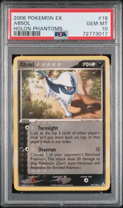 Absol Pokemon EX Holon Phantoms 2006 #18 PSA 10 - Image 1