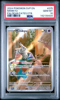 2024 POKEMON SVP EN-SV BLACK STAR PROMO #075 MIMIKYU PSA 10 - Image 1