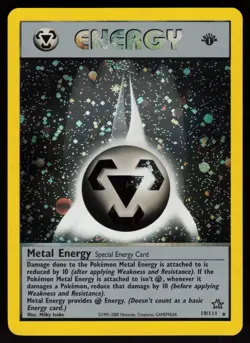 Metal Energy 19/111 Rare Neo Genesis Holo 1st Edition Pokemon - Image 1