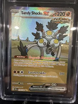Pokemon Paradox Rift 250/182 Sandy Shocks ex 2023 SIR Fighting CGC 10 GEM MINT - Image 3