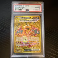 2023 Pokemon SV03 Obsidian Flames Charizard ex #228 Hyper Rare Holo PSA 10 - Image 1