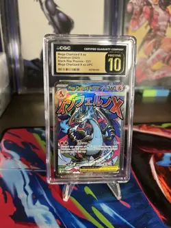 POKEMON CGC 10 PRISTINE MEGA CHARIZARD X EX UPC 023 BLACK STAR PROMO - Image 1