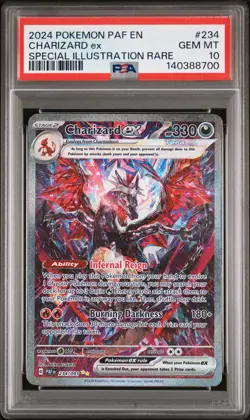 2024 POKEMON PAF EN-PALDEAN FATES SPECIAL ILLUSTRATION RARE CHARIZARD EX PSA 10 - Image 1