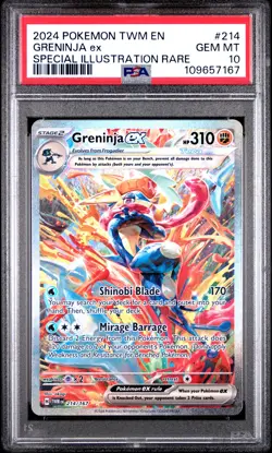 2024 POKEMON TWILIGHT MASQUERADE SPECIAL ILLUSTRATION RARE GRENINJA EX PSA 10 - Image 1