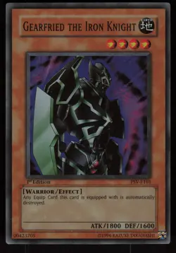 Gearfried the Iron Knight PSV-E101 Super Rare 1st Edition Yu-Gi-Oh - Image 1