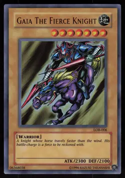 Gaia The Fierce Knight LOB-006 Ultra Rare Yu-Gi-Oh - Image 1