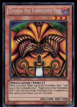Exodia the Forbidden One LCYW-EN306 Secret Rare 1st Edition Yu-Gi-Oh - Image 1