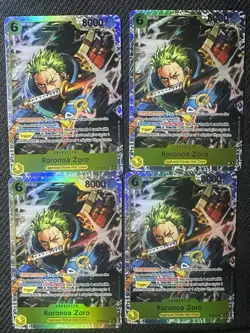One Piece TCG RORONOA ZORO ST29-014 Egghead Starter x4 Super Rare English - Image 2