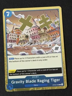 Gravity Blade Raging Tiger OP06-058 R One Piece Wings of the Captain English NM - Image 1