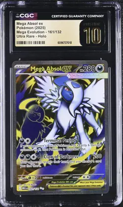 CGC 10 PRISTINE Mega Absol ex 161/132 Mega Evolution Ultra Rare Pokemon Card - Image 1