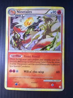 Ninetales Holo Rare HeartGold SoulSilver Pokemon Card 7/123 - Image 1