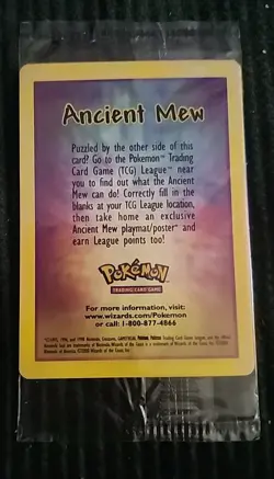 Pokemon TCG Ancient Mew Holo Card 2000 Movie Promo, Sealed Unopened - Image 2