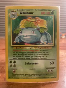 Pokemon TCG Venusaur Holo Rare Card 15/102 Base Set, Unlimited, Vintage 1999 - Image 1