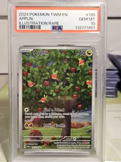 PSA 10 Gem Mint Applin Graded Pokemon Card #185 Twilight Masquerade 2024 - Image 1