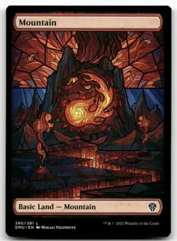 Mountain (Showcase) #280 MTG Dominaria United NM X1 - Image 1