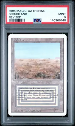 1994 MAGIC: THE GATHERING REVISED SCRUBLAND PSA 9 - Image 1