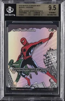 2025 MARVEL'S SPIDER-MAN MARVEL UNIVERSE - FOIL HEROIC INTERVENTION BGS 9.5 - Image 1