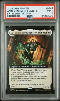2025 MTG MARVEL'S SPIDER-MAN #0244 ANTI-VENOM, HORRIFYING HEALER PSA 9 - Image 1