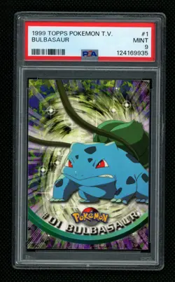 1999 Topps Pokemon T.V. #1 Bulbasaur PSA 9 MINT - Image 1