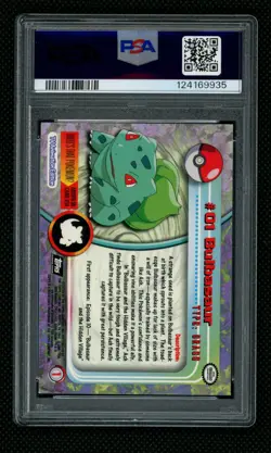 1999 Topps Pokemon T.V. #1 Bulbasaur PSA 9 MINT - Image 2