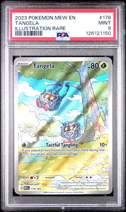 2023 POKEMON MEW EN-151 ILLUSTRATION RARE #178 TANGELA PSA 9 - Image 1
