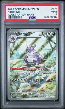 2023 POKEMON MEW EN-151 ILLUSTRATION RARE #174 NIDOKING PSA 9 - Image 1
