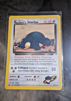 🔥TCG vintage 1995 Pokemon Rocket's Snorlax 033/132 Gym Heroes set - Image 1
